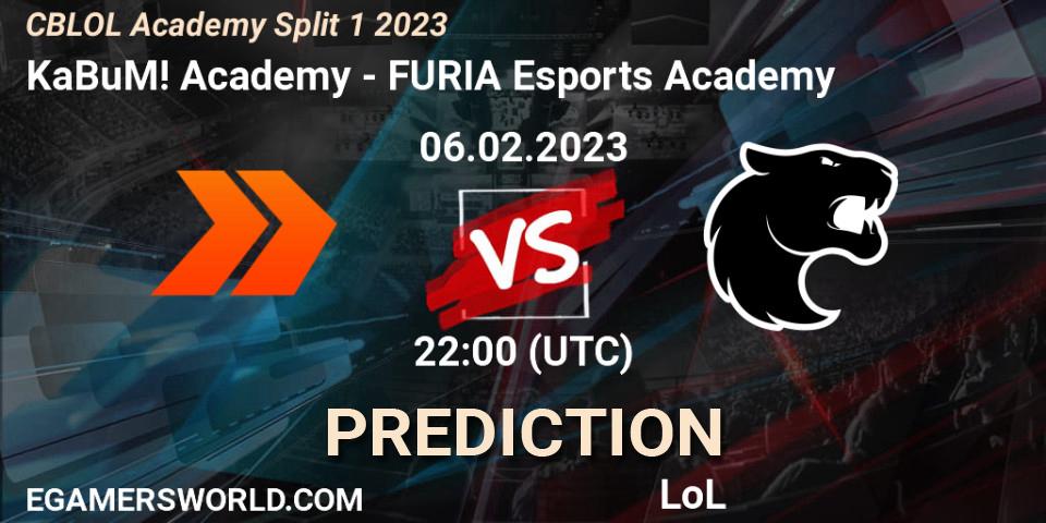 Pronóstico KaBuM! Academy - FURIA Esports Academy. 06.02.23, LoL, CBLOL Academy Split 1 2023