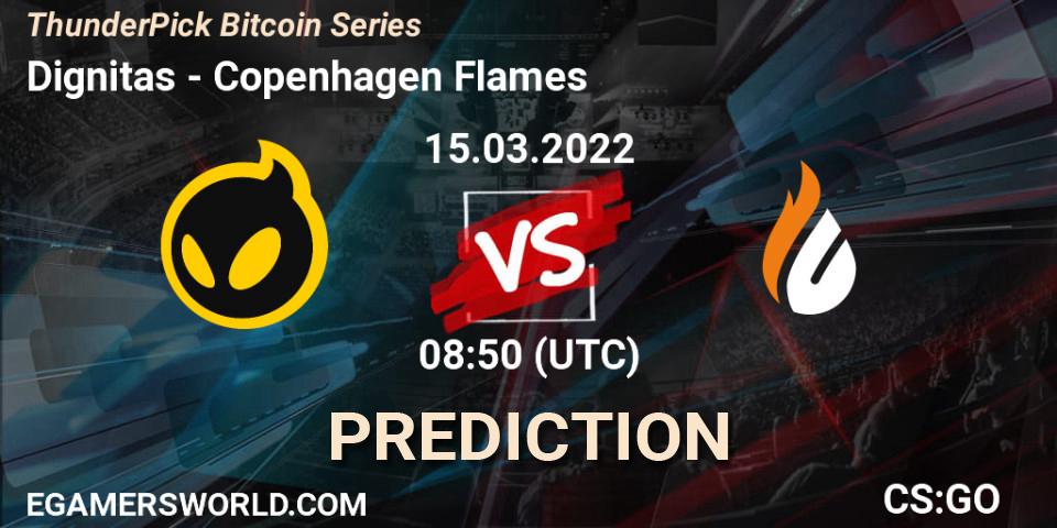 Pronóstico Dignitas - Copenhagen Flames. 15.03.2022 at 12:20, Counter-Strike (CS2), ThunderPick Bitcoin Series