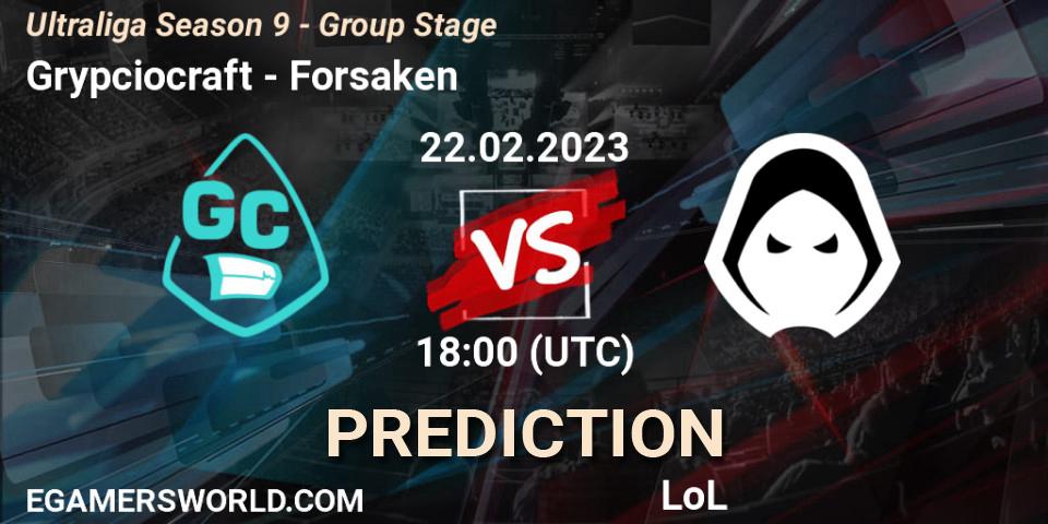 Pronóstico Szaty Bobra - Forsaken. 01.03.23, LoL, Ultraliga Season 9 - Group Stage