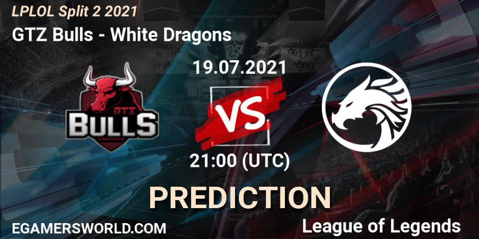 Pronóstico GTZ Bulls - White Dragons. 19.07.2021 at 21:10, LoL, LPLOL Split 2 2021