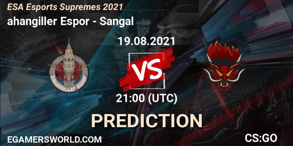 Pronóstico Şahangiller Espor - Sangal. 20.08.2021 at 15:20, Counter-Strike (CS2), ESA Esports Supremes 2021