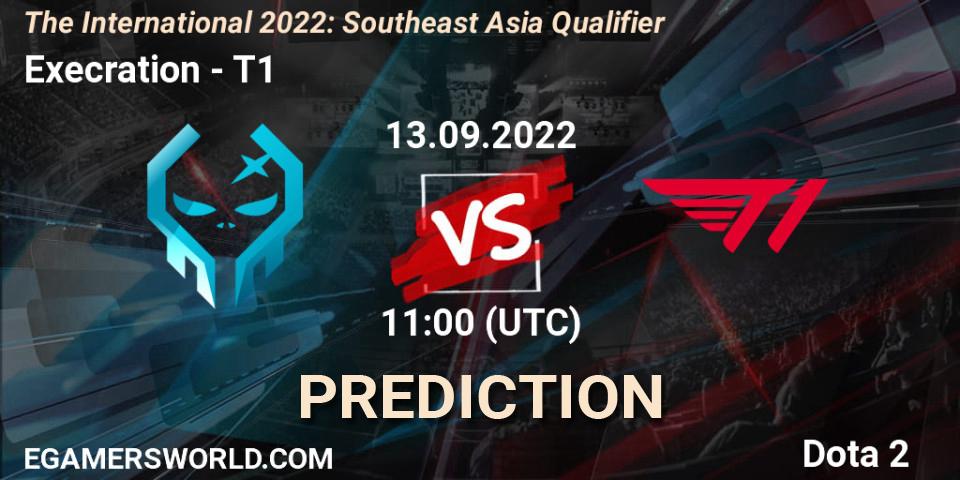 Pronóstico Execration - T1. 13.09.2022 at 09:49, Dota 2, The International 2022: Southeast Asia Qualifier