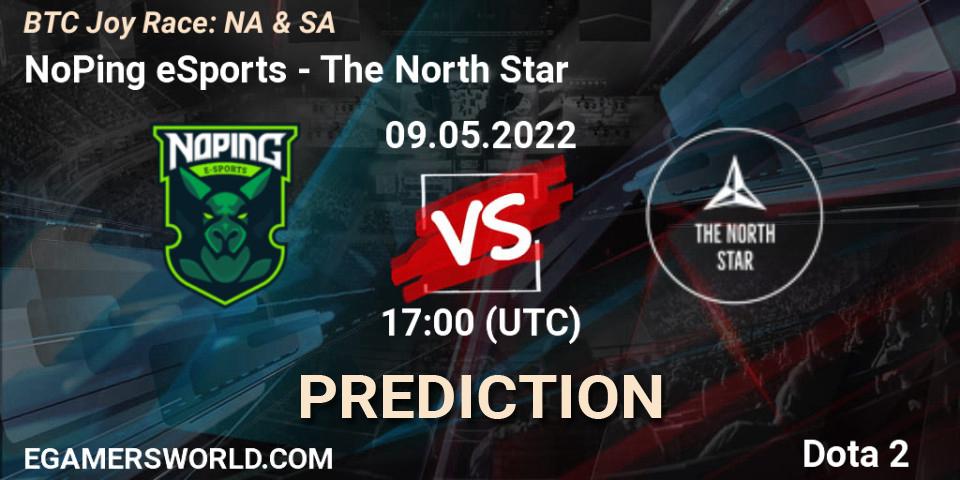 Pronóstico NoPing eSports - The North Star. 09.05.2022 at 17:05, Dota 2, BTC Joy Race: NA & SA