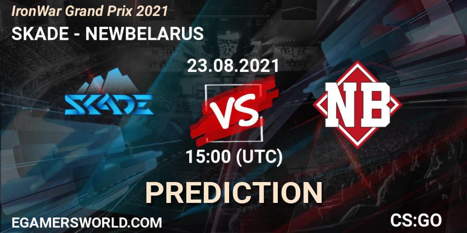 Pronóstico SKADE - NEWBELARUS. 23.08.2021 at 15:15, Counter-Strike (CS2), IronWar Grand Prix 2021