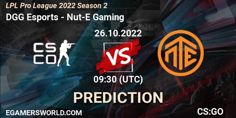 Pronóstico DGG Esports - Nut-E Gaming. 26.10.2022 at 07:40, Counter-Strike (CS2), LPL Pro League 2022 Season 2
