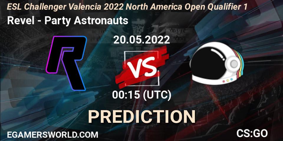 Pronóstico Revel - Party Astronauts. 20.05.2022 at 00:15, Counter-Strike (CS2), ESL Challenger Valencia 2022 North America Open Qualifier 1