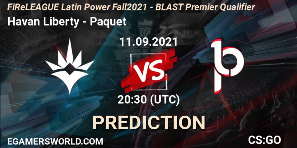 Pronóstico Havan Liberty - Paquetá. 11.09.2021 at 21:00, Counter-Strike (CS2), FiReLEAGUE Latin Power Fall 2021 - BLAST Premier Qualifier