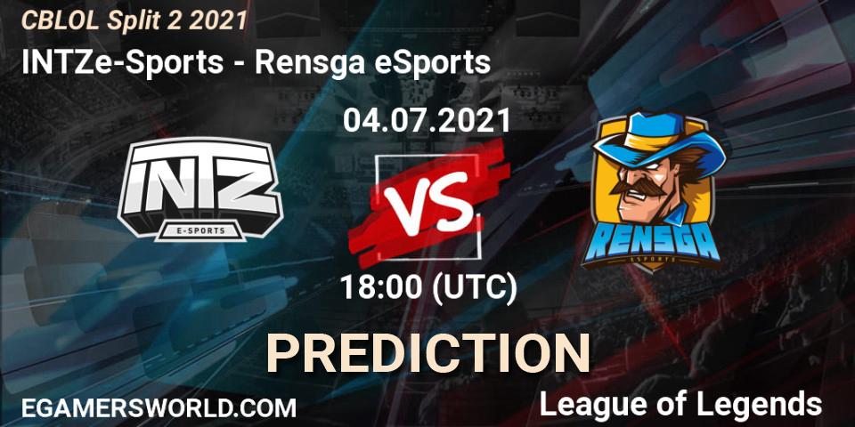 Pronóstico INTZ e-Sports - Rensga eSports. 04.07.2021 at 18:00, LoL, CBLOL Split 2 2021