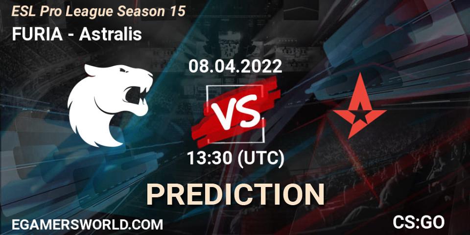 Pronóstico FURIA - Astralis. 08.04.2022 at 13:30, Counter-Strike (CS2), ESL Pro League Season 15