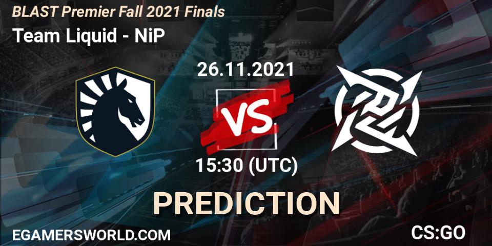 Pronóstico Team Liquid - NiP. 26.11.2021 at 15:40, Counter-Strike (CS2), BLAST Premier Fall 2021 Finals