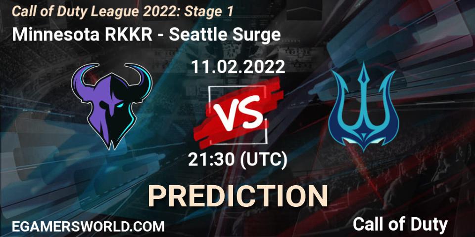 Pronóstico Minnesota RØKKR - Seattle Surge. 11.02.22, Call of Duty, Call of Duty League 2022: Stage 1
