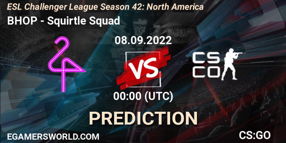 Pronóstico BHOP - Squirtle Squad. 06.09.2022 at 00:00, Counter-Strike (CS2), ESL Challenger League Season 42: North America