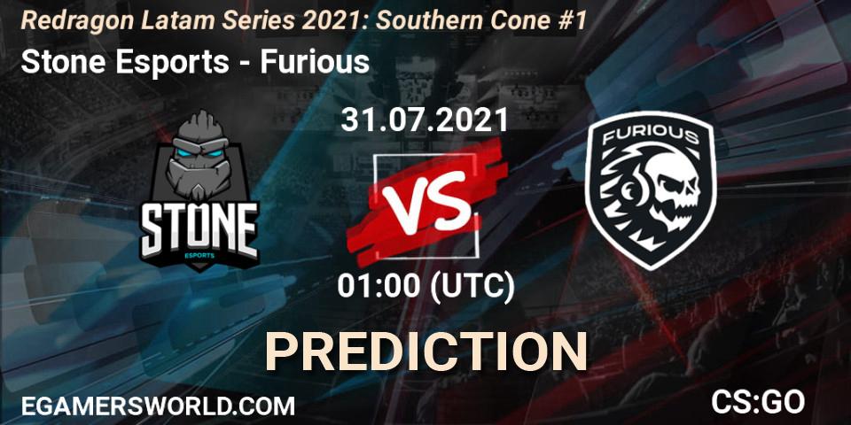 Pronóstico Stone Esports - Furious. 31.07.2021 at 00:45, Counter-Strike (CS2), Redragon Latam Series 2021: Southern Cone #1