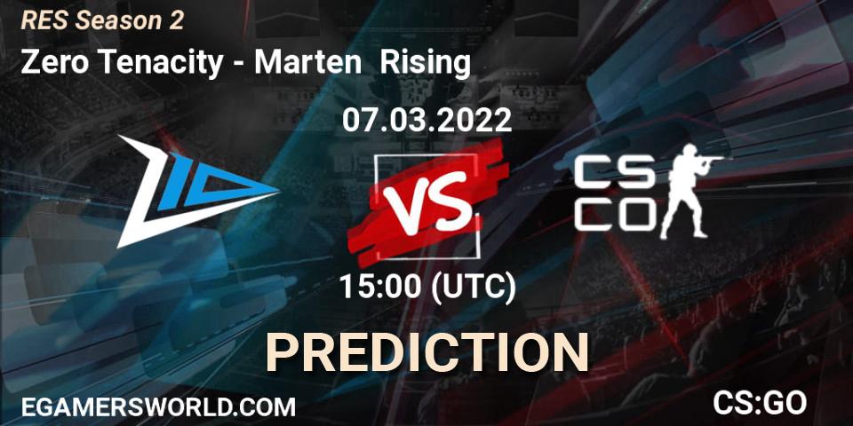 Pronóstico Zero Tenacity - Marten Rising. 07.03.2022 at 15:00, Counter-Strike (CS2), RES Season 2