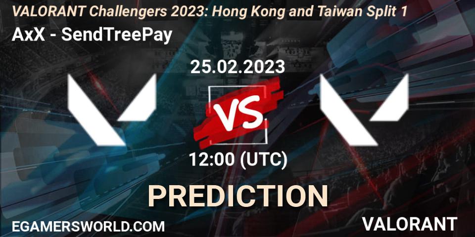 Pronóstico AxX - SendTreePay. 25.02.2023 at 10:00, VALORANT, VALORANT Challengers 2023: Hong Kong and Taiwan Split 1