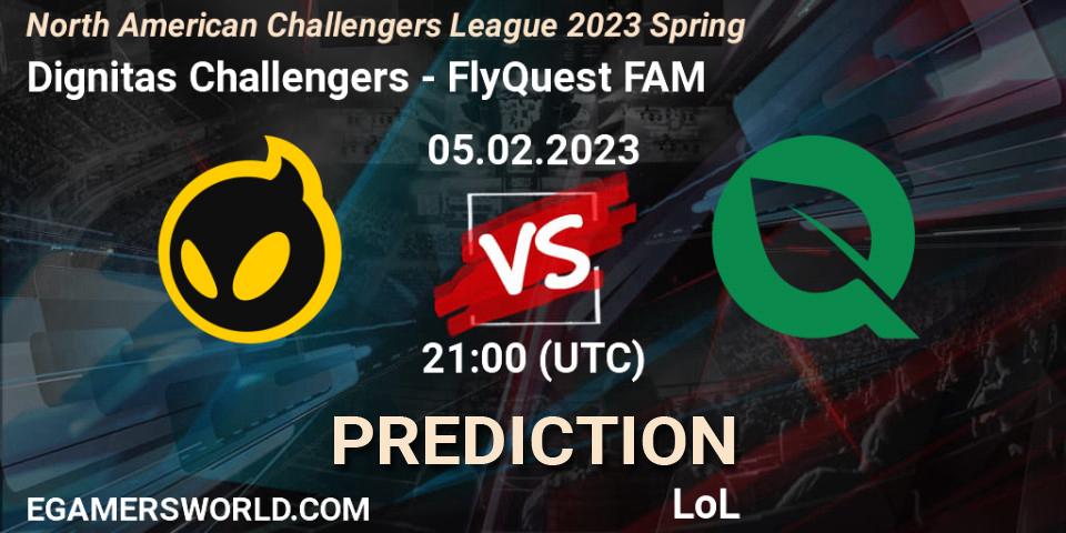 Pronóstico Dignitas Challengers - FlyQuest FAM. 05.02.2023 at 21:00, LoL, NACL 2023 Spring - Group Stage