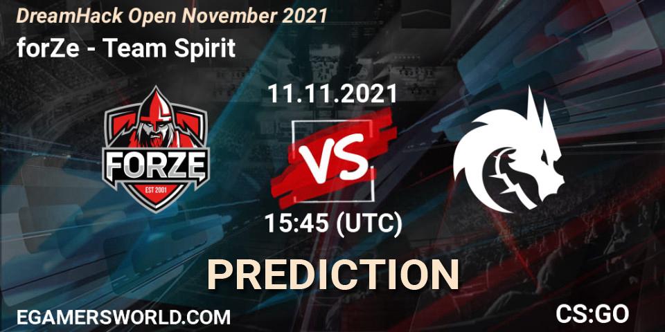 Pronóstico forZe - Team Spirit. 11.11.21, CS2 (CS:GO), DreamHack Open November 2021