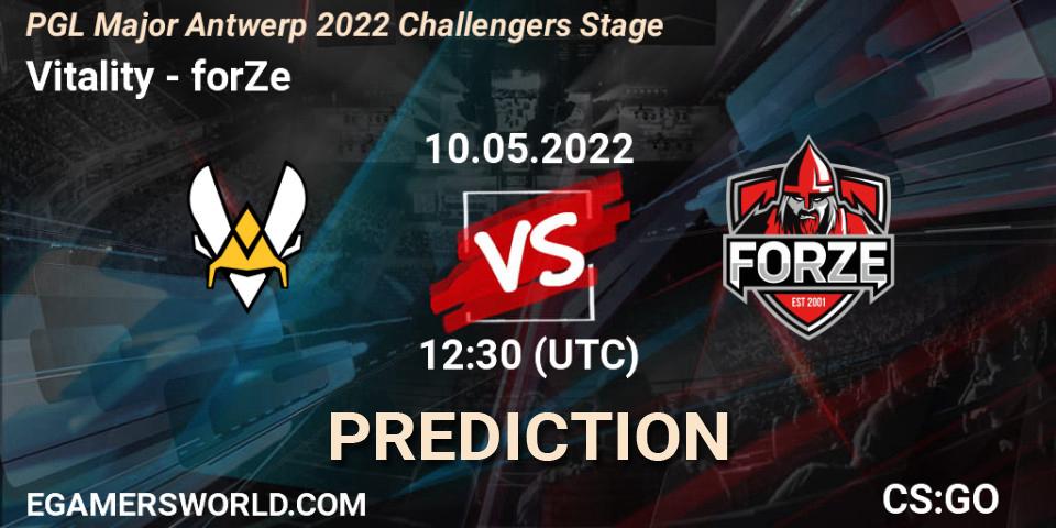 Pronóstico Vitality - forZe. 10.05.2022 at 12:55, Counter-Strike (CS2), PGL Major Antwerp 2022 Challengers Stage