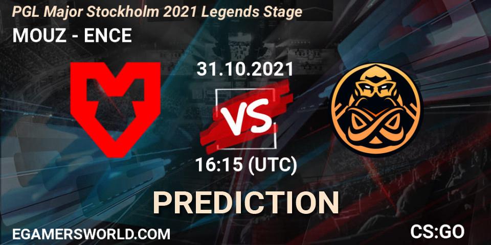 Pronóstico MOUZ - ENCE. 31.10.2021 at 16:15, Counter-Strike (CS2), PGL Major Stockholm 2021 Legends Stage