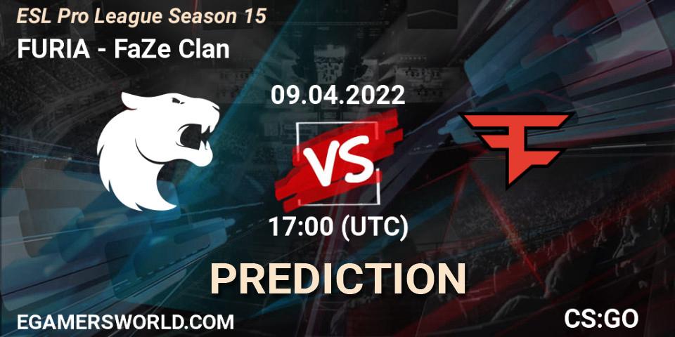 Pronóstico FURIA - FaZe Clan. 09.04.2022 at 17:00, Counter-Strike (CS2), ESL Pro League Season 15