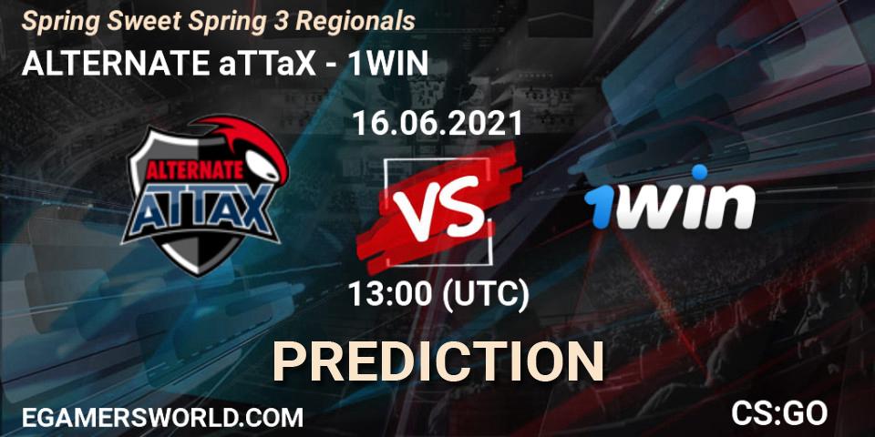 Pronóstico ALTERNATE aTTaX - 1WIN. 16.06.2021 at 13:00, Counter-Strike (CS2), Spring Sweet Spring 3 Regionals