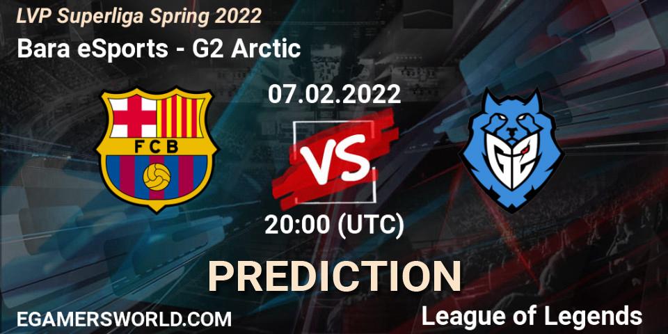 Pronóstico Barça eSports - G2 Arctic. 07.02.2022 at 19:00, LoL, LVP Superliga Spring 2022