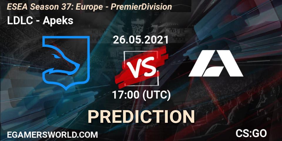 Pronóstico LDLC - Apeks. 26.05.2021 at 17:00, Counter-Strike (CS2), ESEA Season 37: Europe - Premier Division
