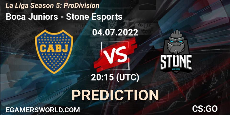 Pronóstico Boca Juniors - Stone Esports. 04.07.2022 at 20:15, Counter-Strike (CS2), La Liga Season 5: Pro Division
