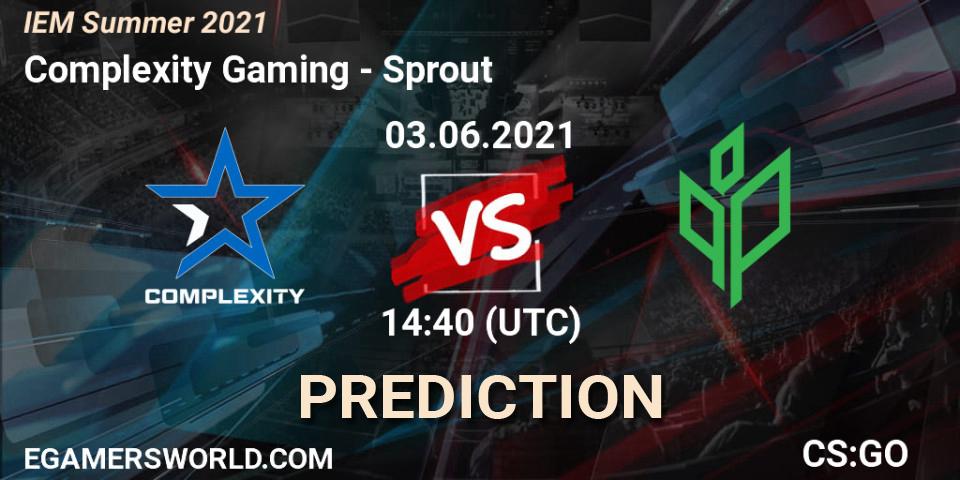 Pronóstico Complexity Gaming - Sprout. 03.06.2021 at 14:45, Counter-Strike (CS2), IEM Summer 2021
