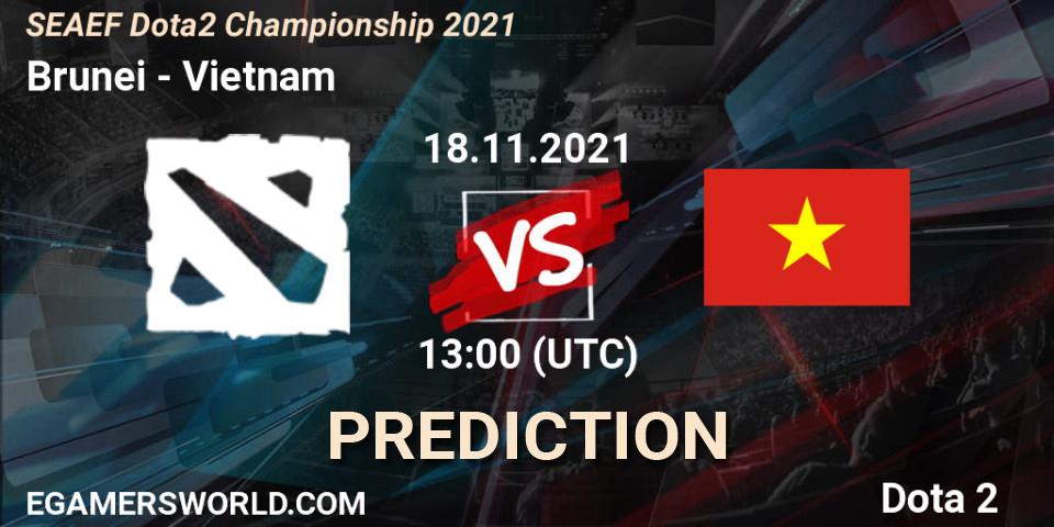 Pronóstico Brunei - Vietnam. 18.11.2021 at 13:03, Dota 2, SEAEF Dota2 Championship 2021