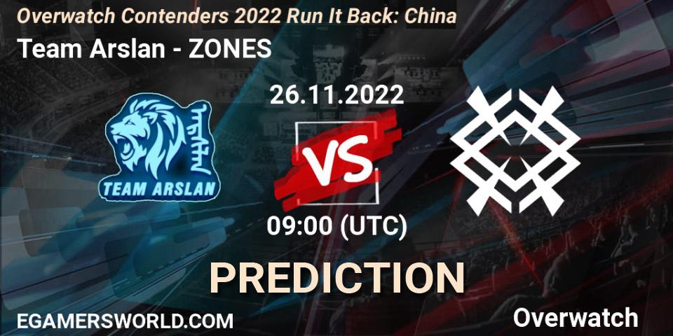 Pronóstico Team Arslan - ZONES. 26.11.22, Overwatch, Overwatch Contenders 2022 Run It Back: China