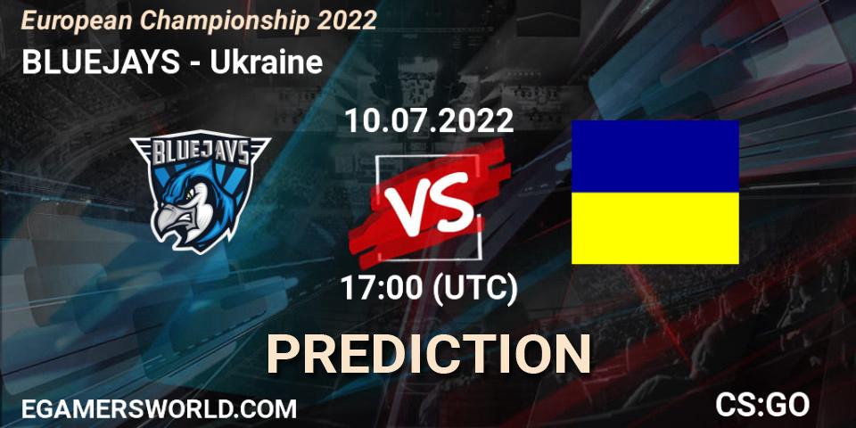 Pronóstico BLUEJAYS - Ukraine. 10.07.22, CS2 (CS:GO), European Championship 2022