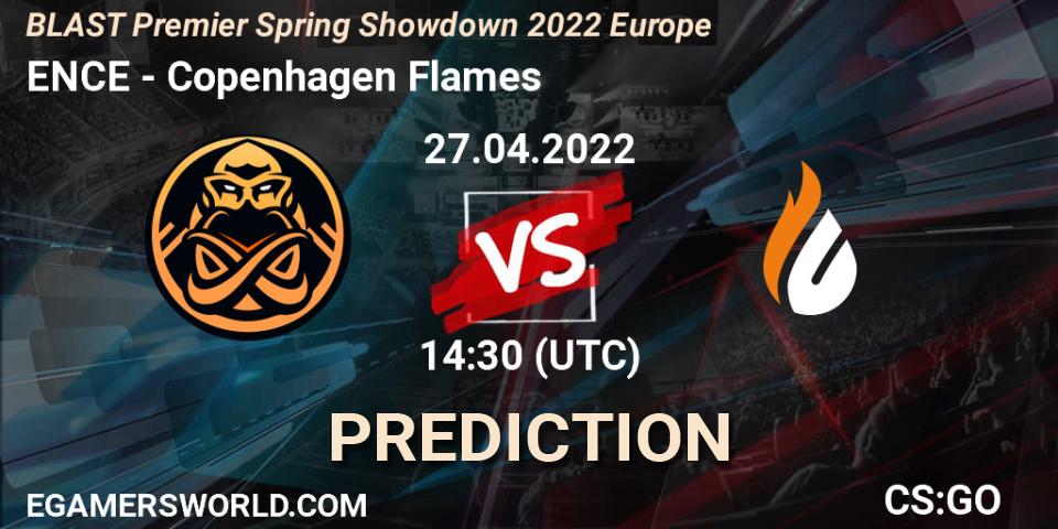 Pronóstico ENCE - Copenhagen Flames. 27.04.2022 at 14:30, Counter-Strike (CS2), BLAST Premier Spring Showdown 2022 Europe