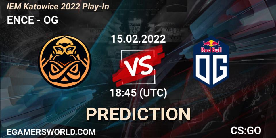 Pronóstico ENCE - OG. 15.02.2022 at 18:45, Counter-Strike (CS2), IEM Katowice 2022 Play-In