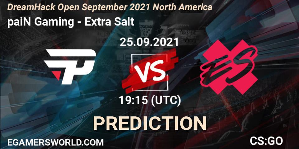Pronóstico paiN Gaming - Extra Salt. 25.09.2021 at 19:15, Counter-Strike (CS2), DreamHack Open September 2021 North America