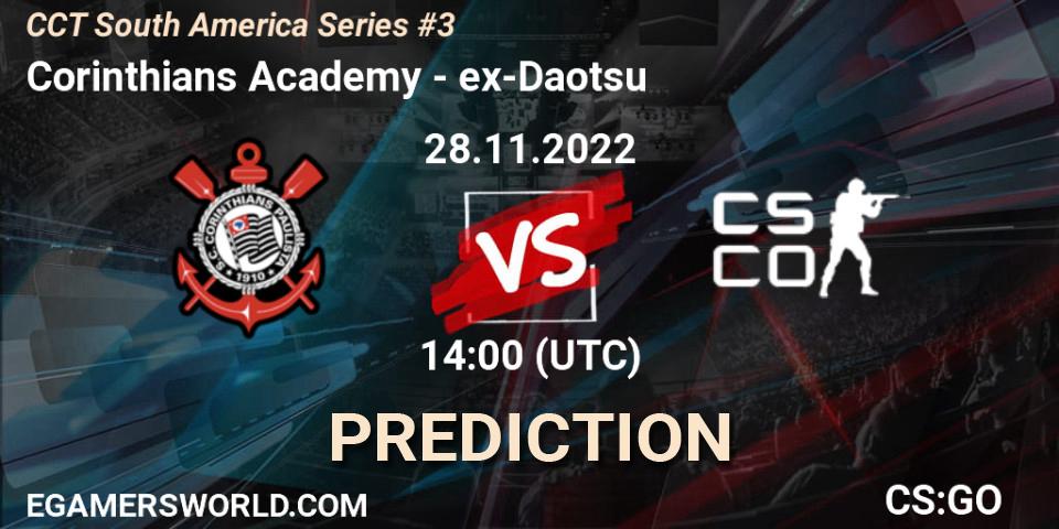 Pronóstico Corinthians Academy - ex-Daotsu. 28.11.22, CS2 (CS:GO), CCT South America Series #3