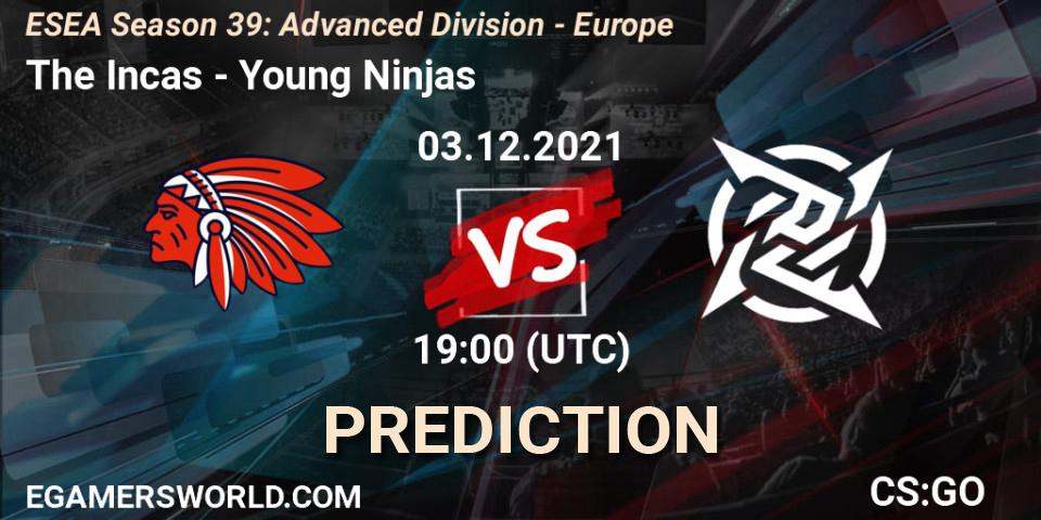 Pronóstico The Incas - Young Ninjas. 03.12.2021 at 19:00, Counter-Strike (CS2), ESEA Season 39: Advanced Division - Europe