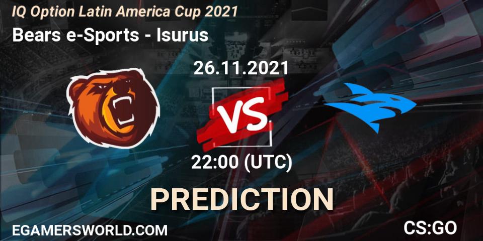 Pronóstico Bears e-Sports - Isurus. 26.11.2021 at 22:00, Counter-Strike (CS2), IQ Option Latin America Cup 2021