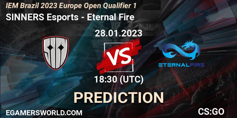 Pronóstico SINNERS Esports - Eternal Fire. 28.01.23, CS2 (CS:GO), IEM Brazil Rio 2023 Europe Open Qualifier 1