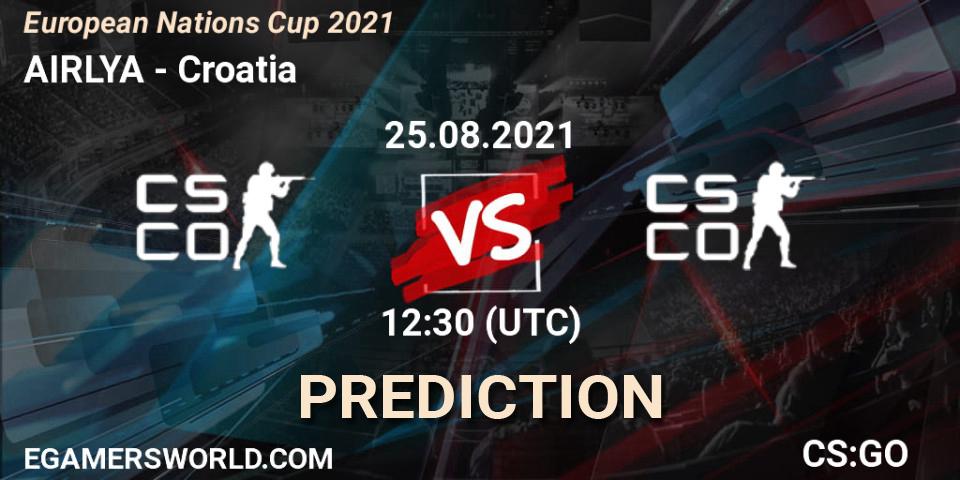 Pronóstico AIRLYA - Croatia. 25.08.2021 at 12:40, Counter-Strike (CS2), European Nations Cup 2021