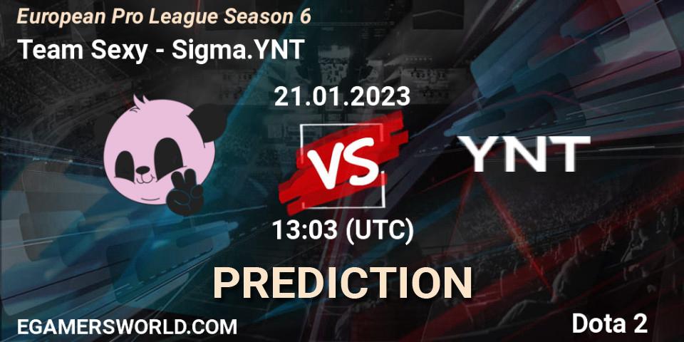 Pronóstico Team Sexy - Sigma.YNT. 21.01.2023 at 14:18, Dota 2, European Pro League Season 6