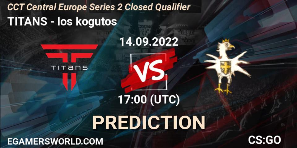 Pronóstico TITANS - los kogutos. 14.09.2022 at 17:50, Counter-Strike (CS2), CCT Central Europe Series 2 Closed Qualifier