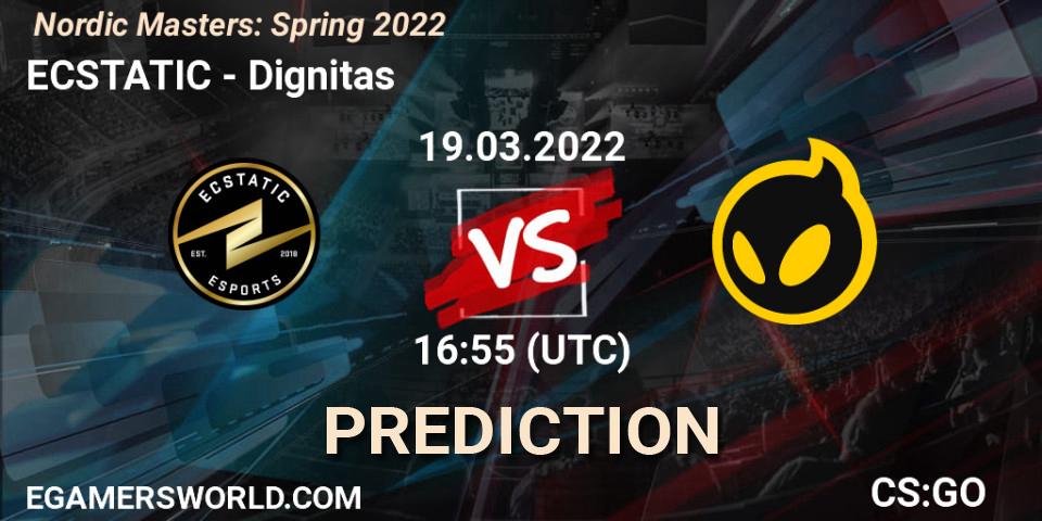 Pronóstico ECSTATIC - Dignitas. 19.03.22, CS2 (CS:GO), Nordic Masters: Spring 2022