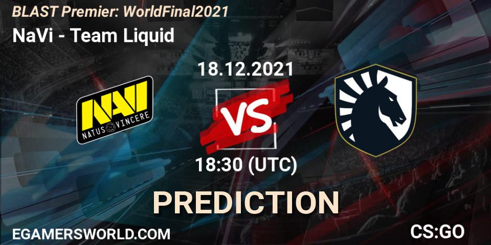 Pronóstico NaVi - Team Liquid. 18.12.2021 at 18:40, Counter-Strike (CS2), BLAST Premier: World Final 2021