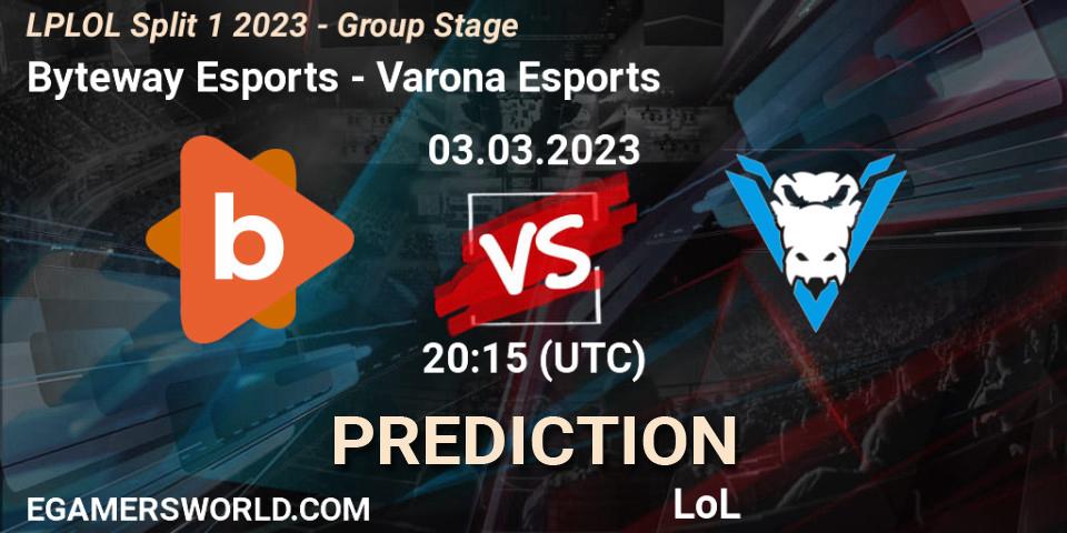 Pronóstico Byteway Esports - Varona Esports. 03.02.2023 at 20:15, LoL, LPLOL Split 1 2023 - Group Stage