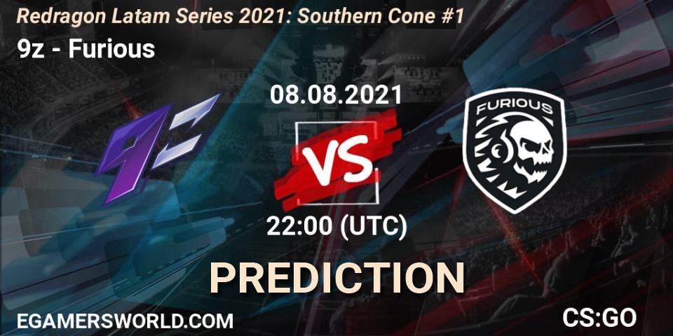 Pronóstico 9z - Furious. 08.08.2021 at 22:10, Counter-Strike (CS2), Redragon Latam Series 2021: Southern Cone #1