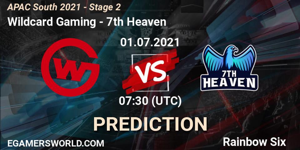Pronóstico Wildcard Gaming - 7th Heaven. 01.07.2021 at 07:30, Rainbow Six, APAC South 2021 - Stage 2