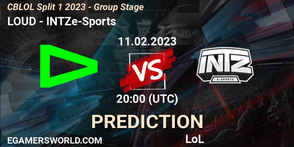 Pronóstico LOUD - INTZ e-Sports. 11.02.2023 at 20:15, LoL, CBLOL Split 1 2023 - Group Stage