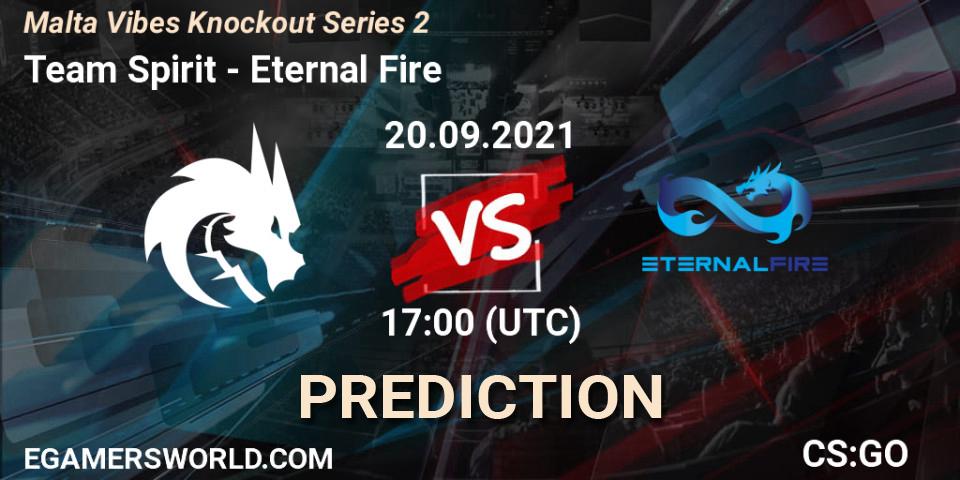 Pronóstico Team Spirit - Eternal Fire. 20.09.2021 at 17:40, Counter-Strike (CS2), Malta Vibes Knockout Series #2