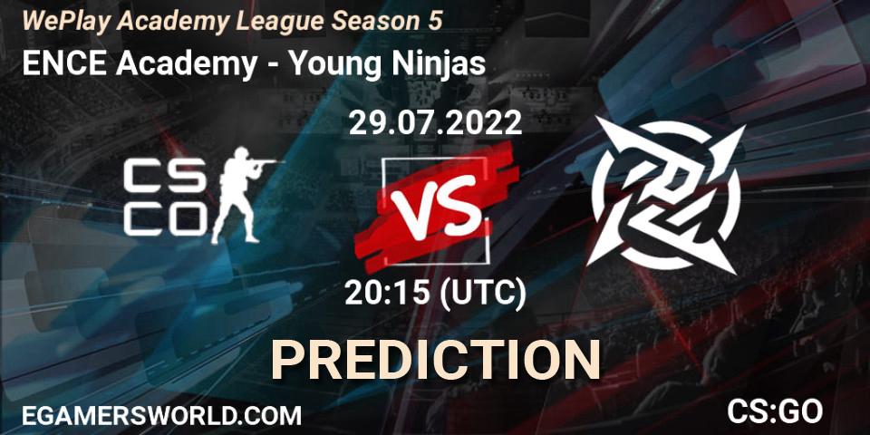 Pronóstico ENCE Academy - Young Ninjas. 29.07.2022 at 17:30, Counter-Strike (CS2), WePlay Academy League Season 5